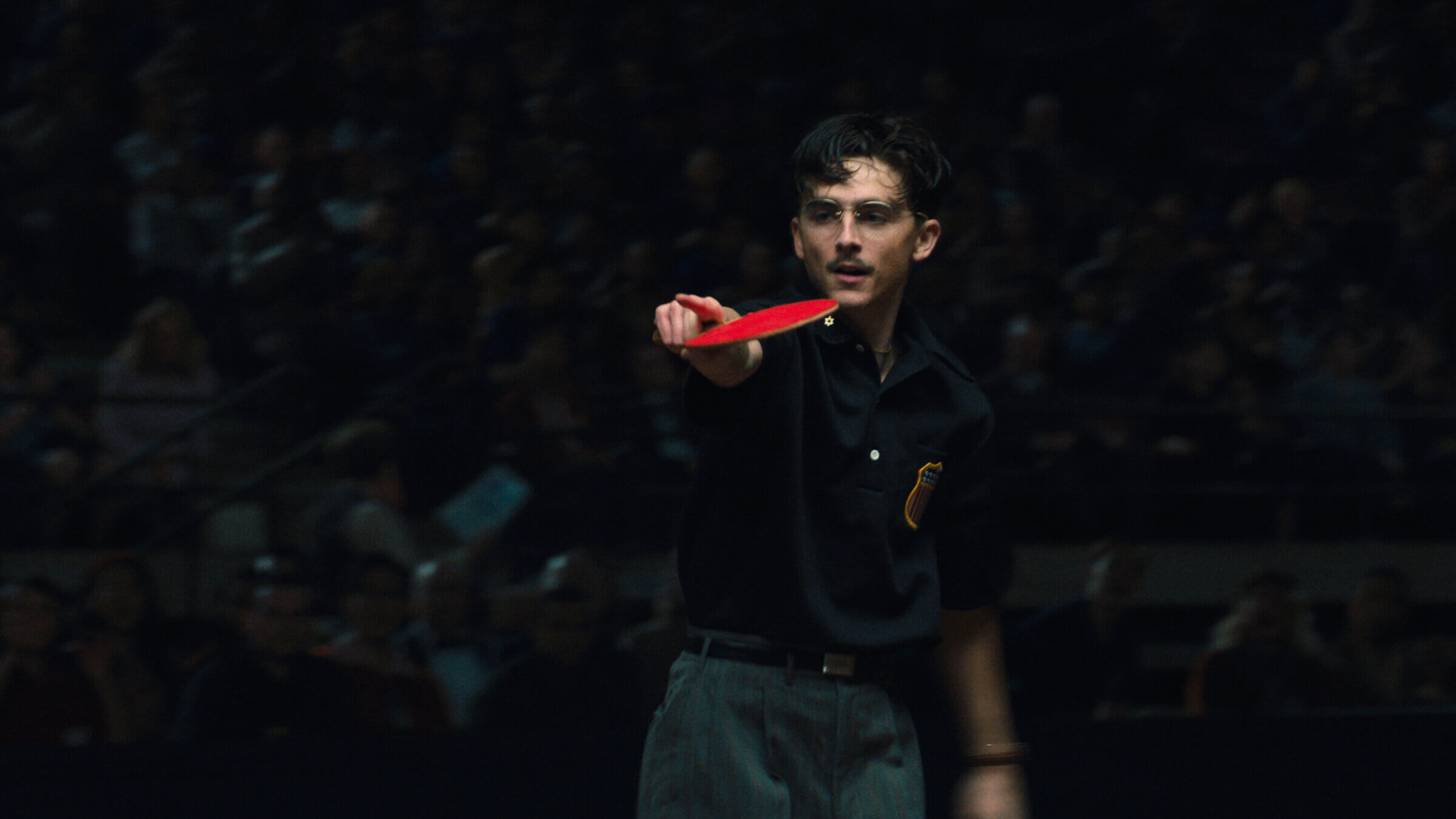 Timothée Chalamet plays Josh Safdie's latest Jewish striver in <i>Marty Supreme.</i>
