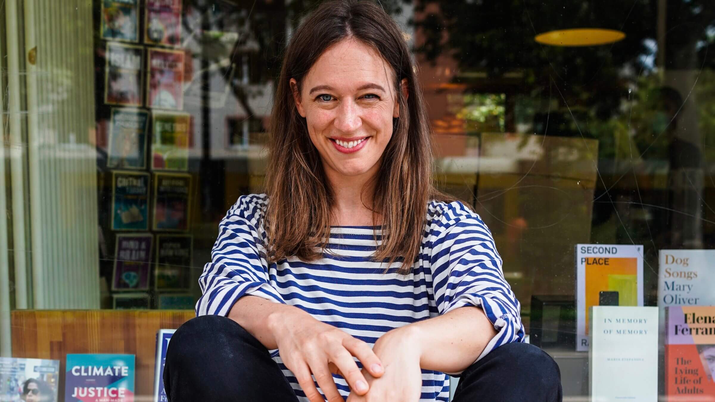 Laurel Kratochvila, author of Dobre Dobre, in front of her bakery, Fine's Bagels, in Berlin.