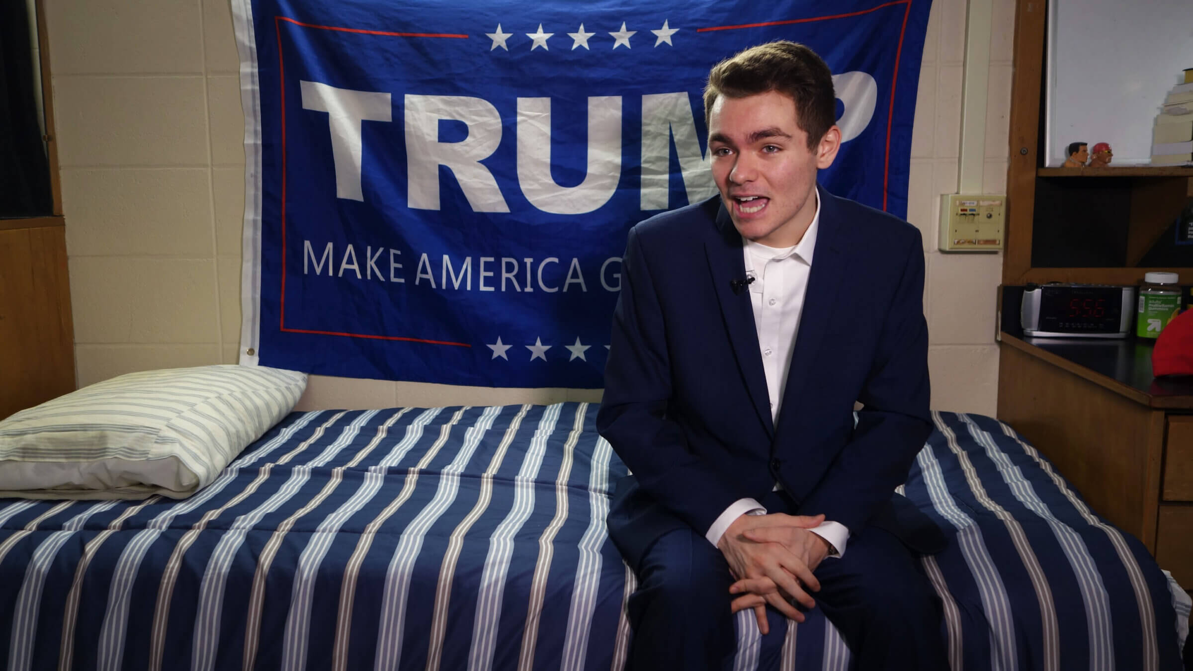 Nick Fuentes, pictured here in 2016, has built a large following young men who delight in his defense of white America and attacks on Jews and other minorities.