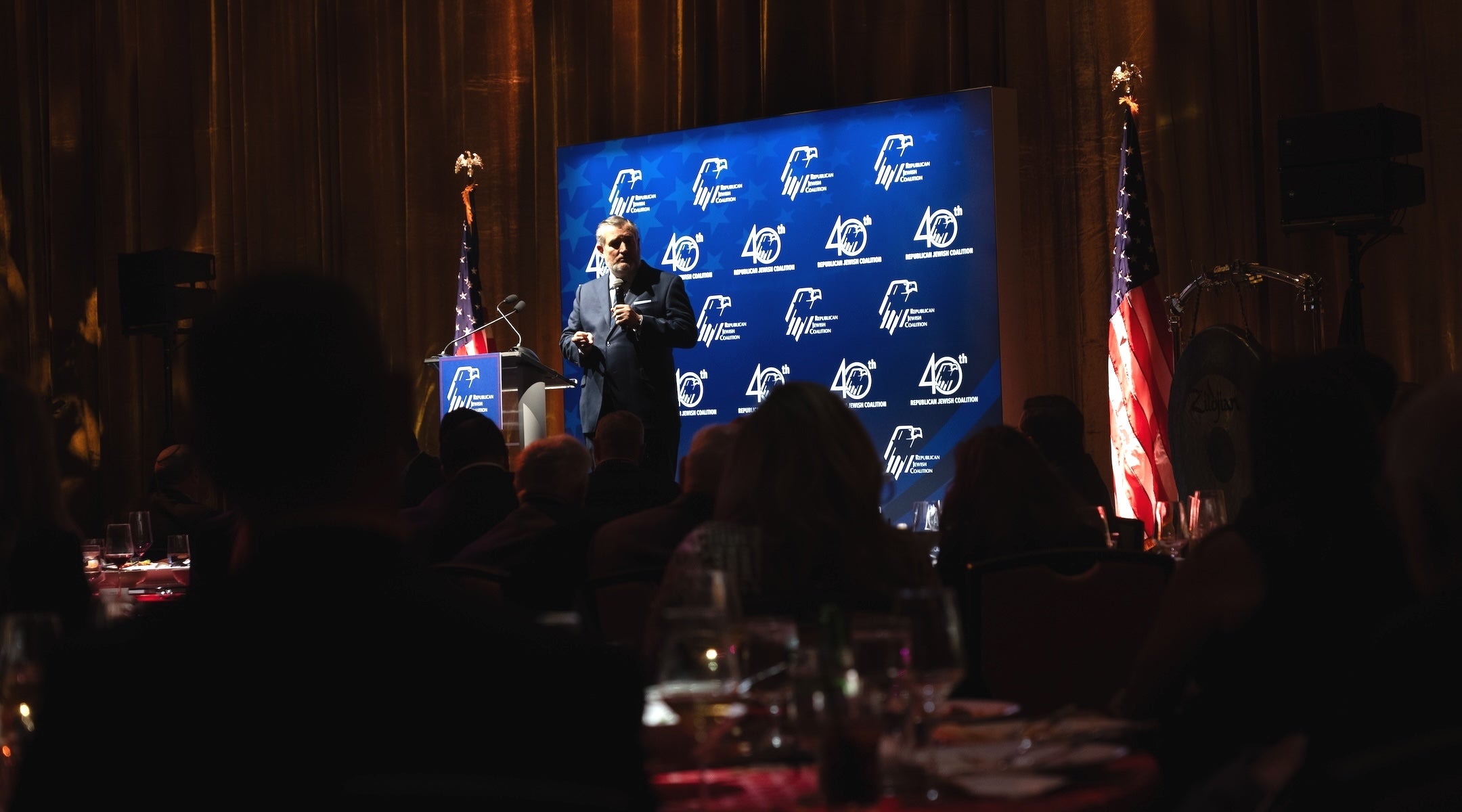 Texas Sen. Ted Cruz addresses the convention of the Republican Jewish Coalition in Las Vegas, Oct. 30, 2025. 