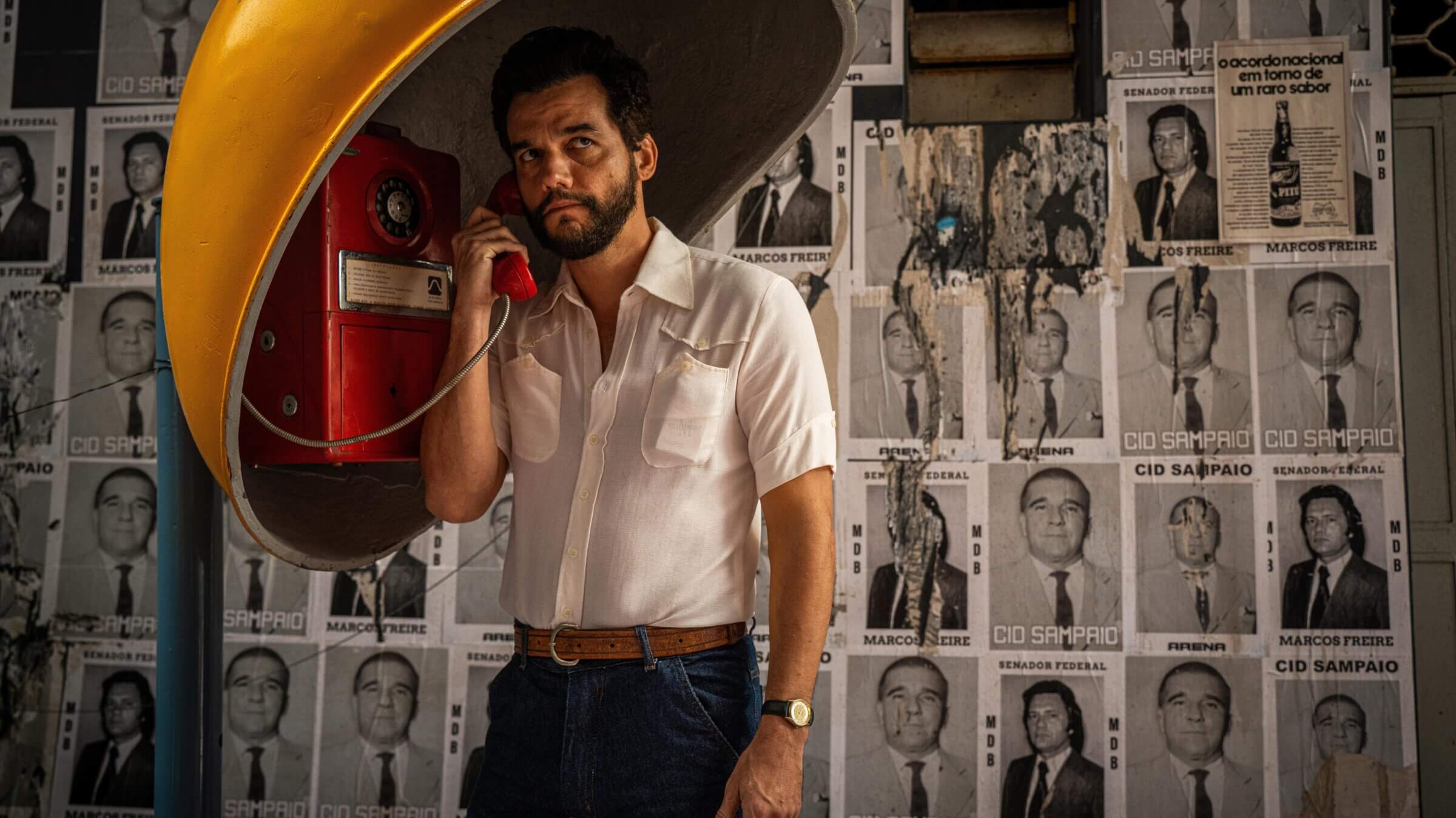 Wagner Moura plays a fugitive in 1977 Brazil in 'The Secret Agent.'